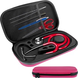Abizarch Stethoscope Case Shockproof Stethoscope Bag Travel Portable Stethoscope Carrying Case Heavy-Duty Stethoscope Storage Bag Lightweight Stethoscope Case for Nurses Doctors ZHAZHAMO, Pink, Basic