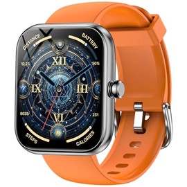 BOOOMIC Smart Watch,1.83" Fitness Tracker with IP68 Waterproof,iOS Android Compatible(Orange)