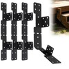 4 Pcs Adjustable Stair Stringer Hanger Brackets,18 Gauge Stair Stringer