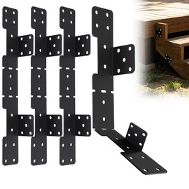 4 Pcs Adjustable Stair Stringer Hanger Brackets,18 Gauge Stair Stringer