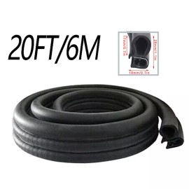20ft 6M Rubber Seal Weather Strip Door Window Lock Trunk Hood Edge Trim for Car