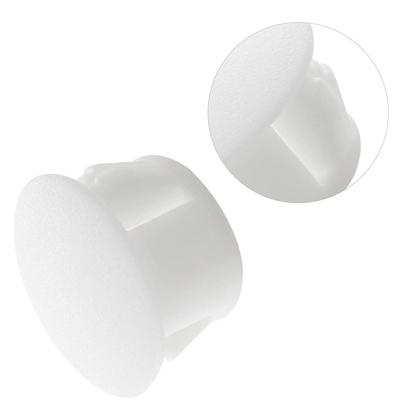 Uenhoy 100 Pcs 1/2" Plastic Hole Plugs, White