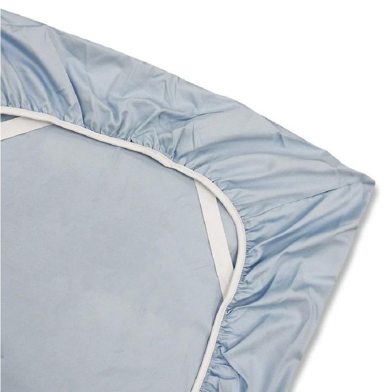 Low Profile Cotton Sateen Fitted Sheet Only (7-10 Inches) Twin