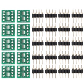 Micro Traders 10pcs MSOP8 SOP8 SOIC8 to DIP8 Converter PCB Board with 4pin Gold Plated Pin for Laboratory DIY Industry Electronic Equipment Repair