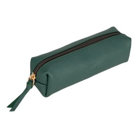 Pencil Case, Stylish Pencil Case with Zip, Bag for Ballpoint Pens, Fillers, Brushes etc., Pencil Case for School, University and Office, Make-Up Bag Multibox, Green, Pen case