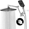 Wide Rain Shower Head with Handheld Spray Combo and Extention