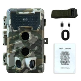 KaiNicker Trail Camera - Game Camera 58MP 2.7K with Night Vision Motion Activated Waterproof, IP66 Waterproof Hunting Cameras 0.6s Trigger Time for Wildlife Monitoring Deer Hunting