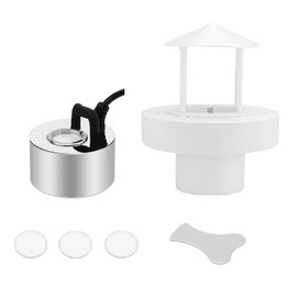 FITNATE 350ml/H Mist Maker, Stainless Steel Mist Maker Fogger for Water Fountain Pond Rockery, with Removable Splash Guard, Atomized Disc and Changing Tools