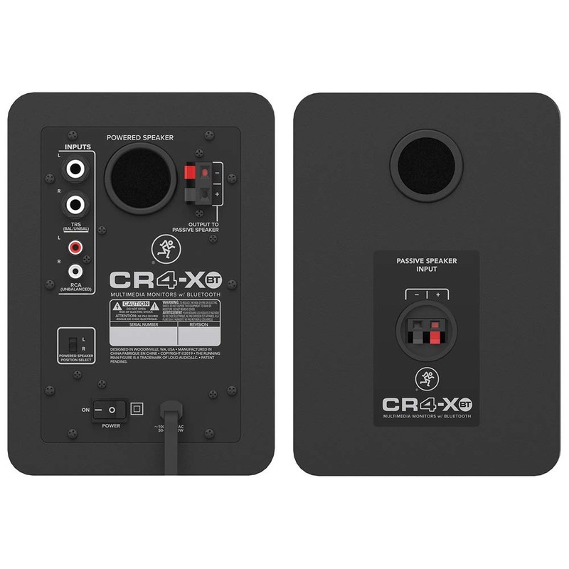 Mackie CR4-XBT 4" Bluetooth Studio Multimedia Monitors (Pair) with 3'