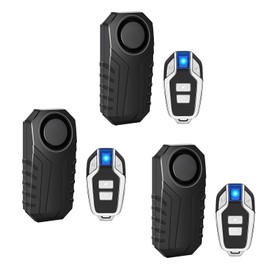 USUPERINK 3PK Bike Alarm, Bike Alarms for Ebikes, Motorcycle Alarm System, Bike Alarm with Remote, Vibration Sensor Alarm for Bike Motorcycle Electric Scooter Moped Trailer Car 113dB IP65 Waterproof