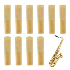 10PCS Alto Saxophone Reeds, 2.0 Strength Professional Alto Sax Reeds Thinner Tip Clarinet Reed Powerful Tone Easy Play for Beginners Students Educators