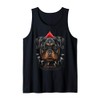 Rottweiler Dog in Punk Rock Style Tank Top