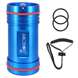 ARCHON Aluminum Alloy Waterproof Car Key Holder FOB Case, Keychain Dry Storage Box for Swimming,Diving Essential, Small Bag Kit for Boating (Blue)