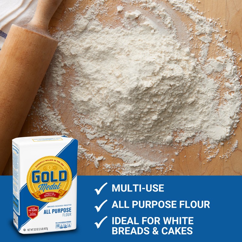 Gold Medal All Purpose Flour, Baking Flour, 2 lb Bag