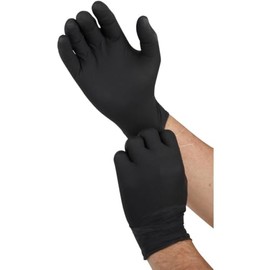 Grippaz Guantes desechables 100% nitrilo de resistencia superior de 6 mil, de grosor, agarre patentado de escamas de peces, resistente a los productos