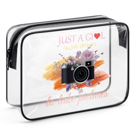 Photographer Gifts Photography Lover Gifts Clear Makeup Bag Camera Gifts for Photographers Camera Lovers Gift Photo Club Gift Travel Cosmetic Bag Christmas Birthday Gifts for Girls Women Friend Sister