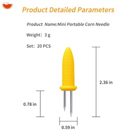 laochoes LaoChoes 20 Pcs Premium Quality Stainless Steel Corn Holders Set - Dishwasher Safe, Perfect for Corn on the Cob, BBQs, and Party Hosting, Portable, and Easy Storage