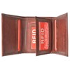 MARSHAL New RFID Blocking Men's Leather Trifold Wallet (Burgundy)