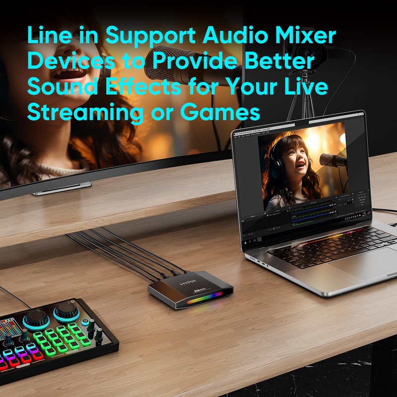4K 60fps HDMI Video Game Capture and Passthrough Support HDR