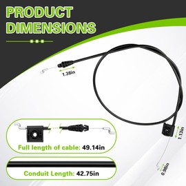 NUBAUTO 54530-VL0-S01 Lawn Mower Brake Cable, Lawn Mower Drive Cable Fits for Honda HRR216 and HRX217 Walk-Behind Lawn Mowers,Lawn Mower Parts,1 Pack