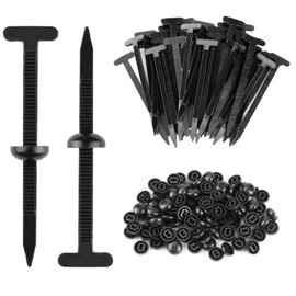 100pcs Nylon Cable Tie Buckle Black Universal Heavy Duty Self Locking Ties Holder Multipurpose Plastic Cable Ties Tool for Automotive Construction Indoor Wire Bundling Fastening Bumper Retainer Clips