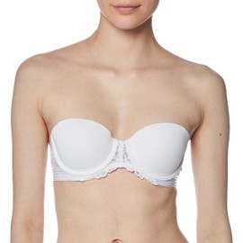 Maidenform Women's Multiway Push Up Strapless Bra, White, 38DD