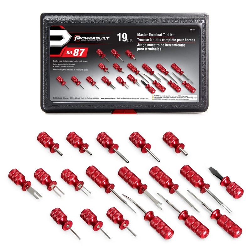 Powerbuilt Master Terminal Tool Kit, 19 Piece, Release and Remove