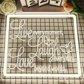 Live Laugh Love Neon Sign for Wall Decor Live Love Laugh Wall Decor Live Laugh Love Sign Dimmable Funny Neon Sign for Bedroom Living Room
