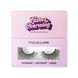 FOCALLURE Lashes Charming False Eyelash, Faux Mink Lashes, Extension Look Cat Eye Natural Lashes, Easy To Apply, Reusable, Cruelty-Free, Contact Lens Friendly, 1 Pair, #02 BALLET