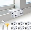 Sliding Window Locks (6 Sets), Security Window Locks with Keys,