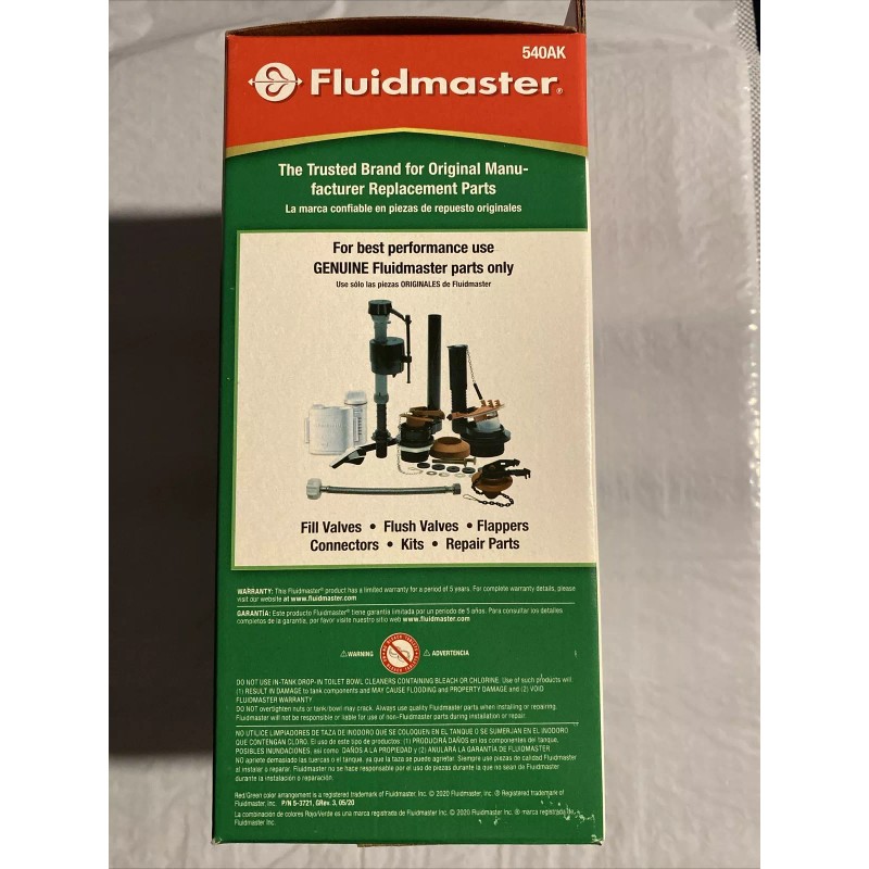 Fluidmaster 540AK Adjustable 3” Toilet Flush Valve Kit