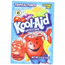 Kool-Aid Tropical Punch Unsweetened Soft Drink Mix, 0.16-Ounce Packets (Pack of 96) by Kool-Aid