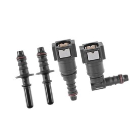 REPAIROCK 2 Set 5/16" 7.89mm SAE to 5/16" 8mm Nylon Fuel Line Hose Quick Release Connector Disconnect Hose Straight 90 Degree Auto Replacement Parts