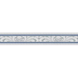 A.S. Création Only Borders Border 5.00 m x 0.10 m Blue Grey White Made in Germany 681645 6816-45