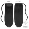 WENNALIFE Ponytail Extension, 40 cm, 80 g, Deep Black Ponytail