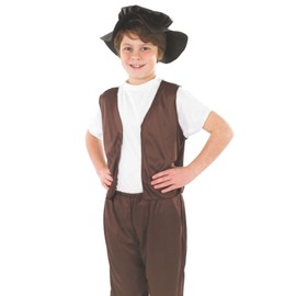 Fun Shack Boys Tudor Costume - Poor Boy Kids Costume - Large