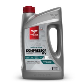 TRIAX Kompressor MV 100 SAE 30, Full Synthetic, Multi-Vis Air Compressor Oil | For Rotary, Vane, Screw, and Reciprocal | Commercial Grade | High Temp | Non-Detergent (1 Gallon)