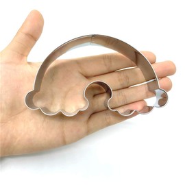 LILIAO Rainbow Cookie Cutter for Kids - 4 x 2.4 inches - Stainless Steel