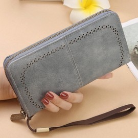 Bakurok Womens Wallet RFID Blocking Zip Around Ladies Clutch Wristlet Long Purse Large Capacity Card Holder