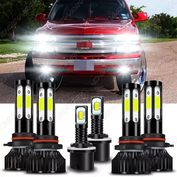 CHUSYYRAY 6x Combo 9005 9006 880 LED Headlight+Fog Light Bulbs