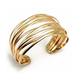 HUASAI Gold Arm Cuff for Women Upper Arm Cuff Jewelry Toga Greek Goddess Costume Accessories Gold Cuff Bangle Bracelets, Leather, No Gemstone