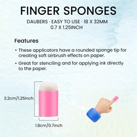 HAUSTGO 40PCS Sponge Daubers W/Storage Case - Perfect for Use with a Variety of Coloring Mediums Such as Inks, Paints, Chalks, and More - Providing Excellent Control and Precision for Detailing