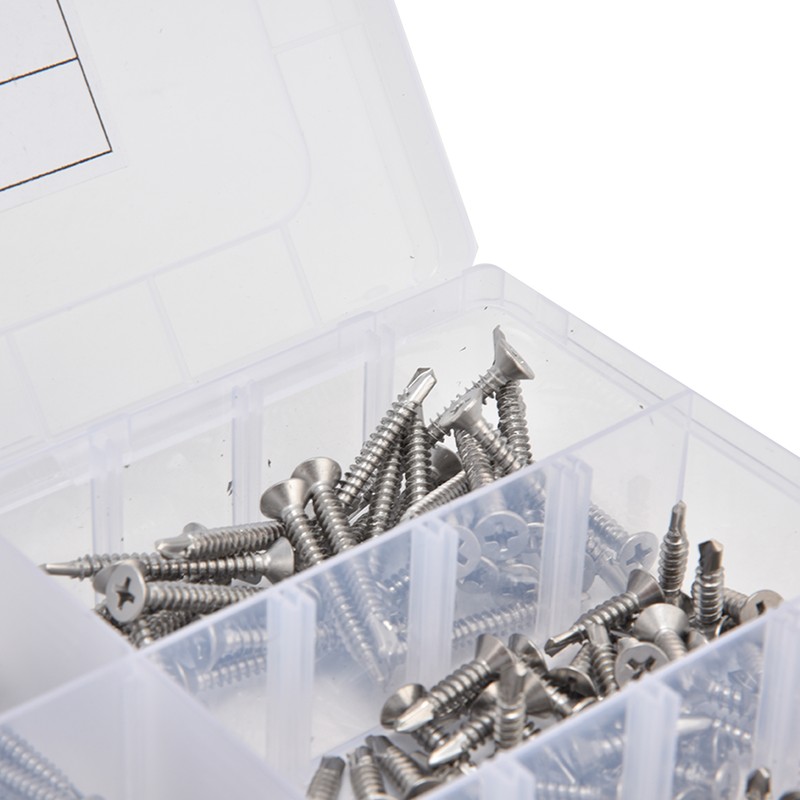 240Pcs Screws Boxed Stainless Steel Material Wear Resistant Corrosion Resistant