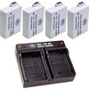 BM Premium 4 Pack of LP-E8 Batteries and Dual Bay