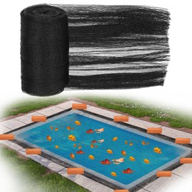 Hlimior 16x 32 Feet Pool Leaf Net Cover Inground Pool Cover Rectangle Swimming Pool Cover Mesh Pool Cover for 16 x 32ft Inground Swimming Pool, Keeps Leaves Out of Your Pool (Black)…