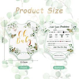 20 Pcs Baby Prediction Cards, VEGCOO Baby Shower Party Game Cards Baby Shower Keepsake Gifts Cards, Baby Prediction Cards for New Parents Baby Shower Party Gender Reveal Game Decorations