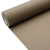 Dark Khaki Litchi Texture PU Fabric Leather 11.8x53.14 Inch（30x135 cm）