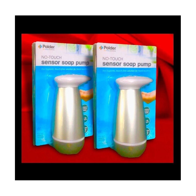 Polder 2 PACK No-Touch Sensor Soap Pump Dispenser:Auto