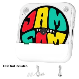 Unbranded 5V2A Bluetooth 5.3 CD Player W/Wired Earphone CD/MP3/WAV Portable and Versatile