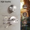 Knobonly 3 Sets of Wave Style Entry Door Handle Set